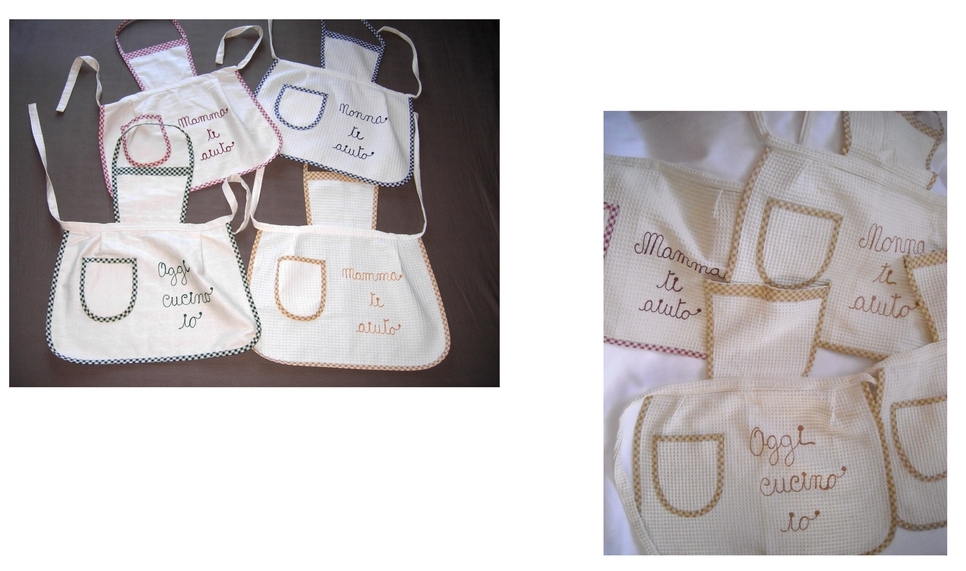 PRODOTTO ARTIGIANALE personalizzabile con frasi Grembiule bambina