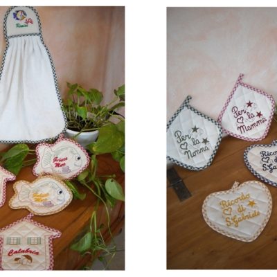 Gift ideas for tourism potholders with embroidery resort