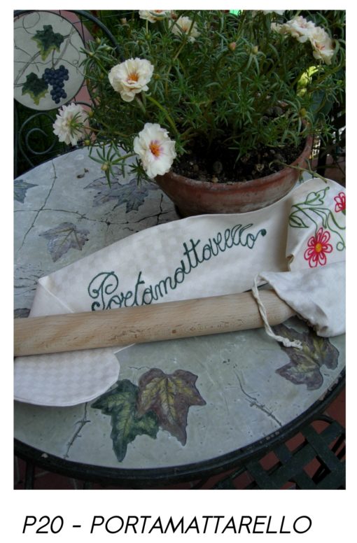 Idee regalo portamattarello ricamato in cotone personalizzabile