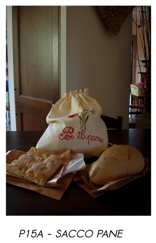 Idee regalo sacco per il pane in cotone ricamo personalizzabile