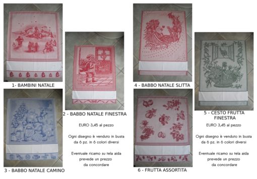 strofinacci idee regalo in jacquard con tela aida personalizzabile