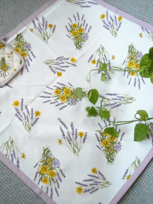 tovaglia copritavolo stampato coordinati cucina fantasia lavanda