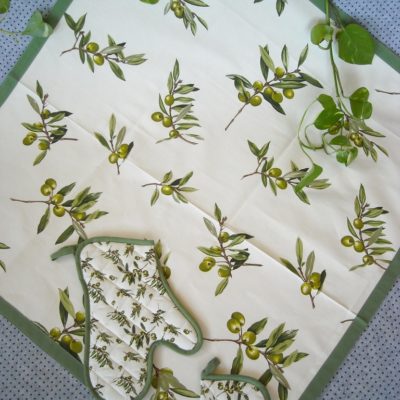 tovaglia copritavolo stampato coordinati cucina fantasia olive