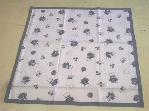 tovaglia copritavolo stampato coordinati cucina gufo grigio